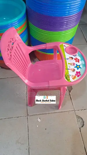 Pink Kids Feeding Plastic Chair