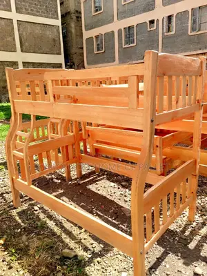 Double Decker Hardwood Framed Bed.3.5*6 Bottom by 3*6 Top