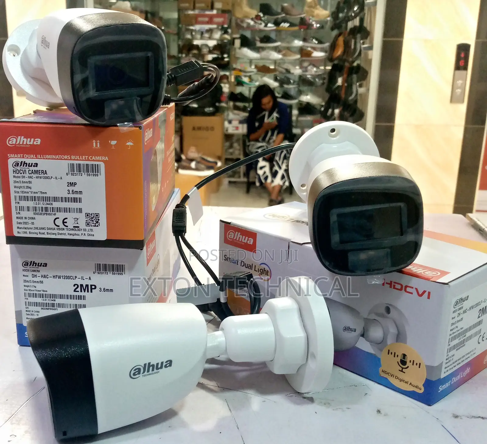 Smart Illumination Light Dahua Bullet 2mp 1080p CCTV Camera