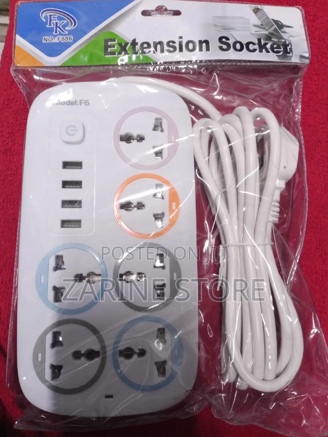 Extension Socket With USB Port On/Off Power Button