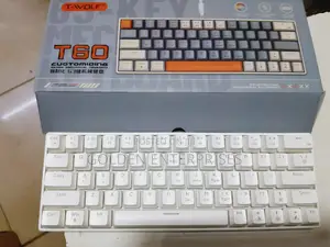 White T60 63 Key Mechanical Gaming Keyboard, RGB Back-Light