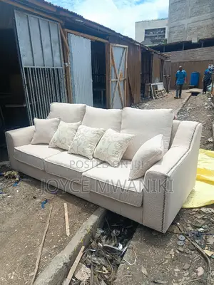 Sofa, 3 Seater Cream in Colour 