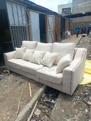 Sofa, 3 Seater Cream in Colour 