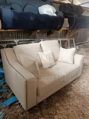 Unique Stylish Sofa, 2 Seater With Throw Pillows.