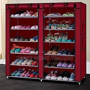 Double Shoe Rack With Cover Double Shoe Rack With Cover