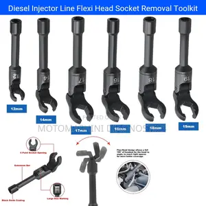 Diesel Engine Injector Line Flexi Head Socket Toolkit