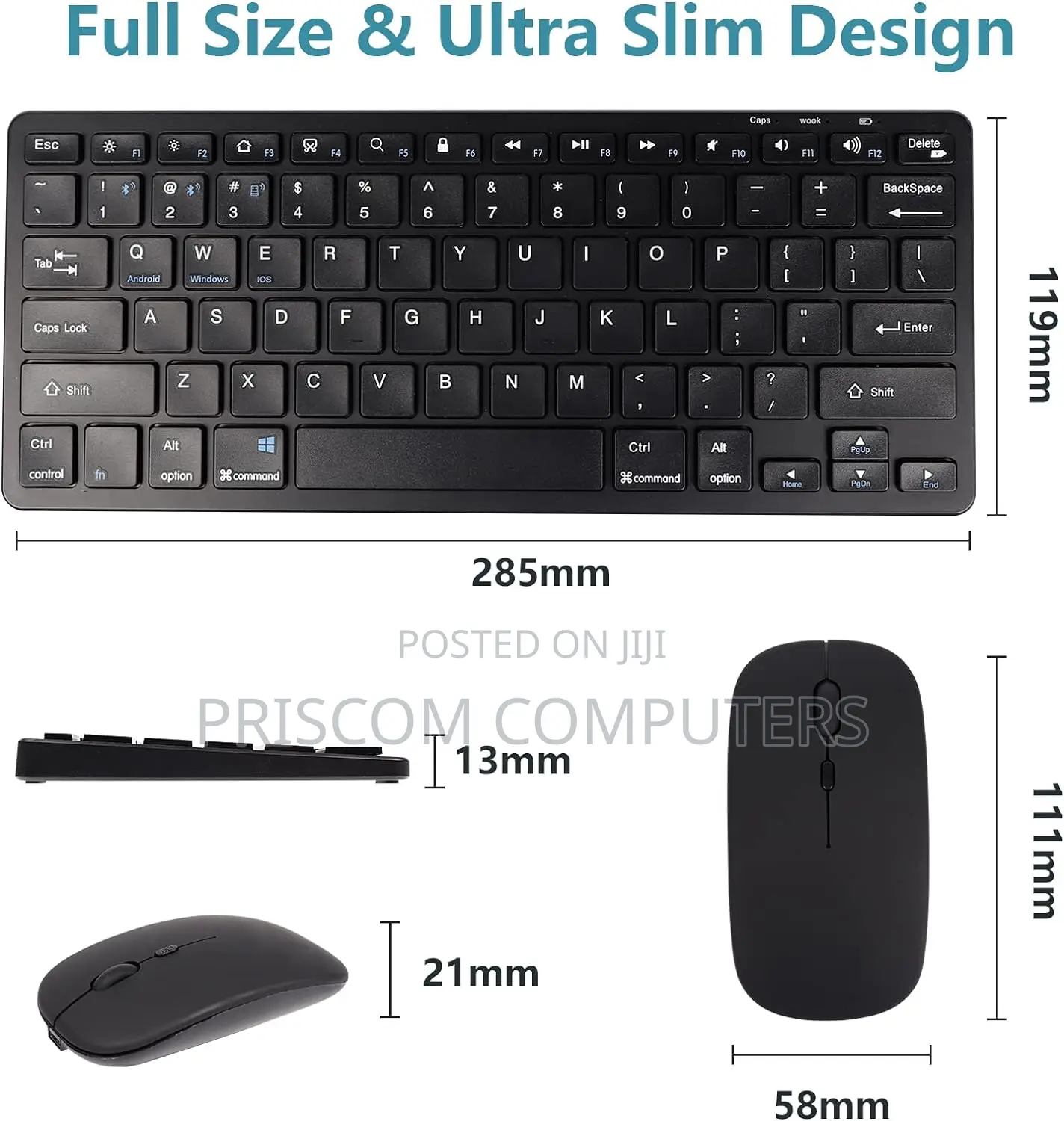 Mini Wireless Keyboard Mouse Combo for Smart Tv and PC