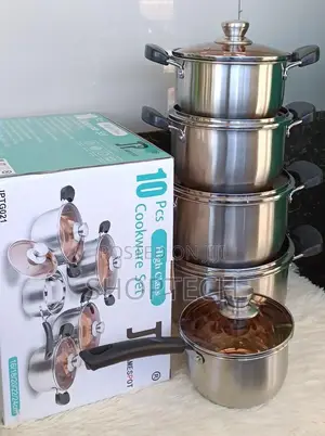 Jp 10pcs Cookware Set Stainless Steel