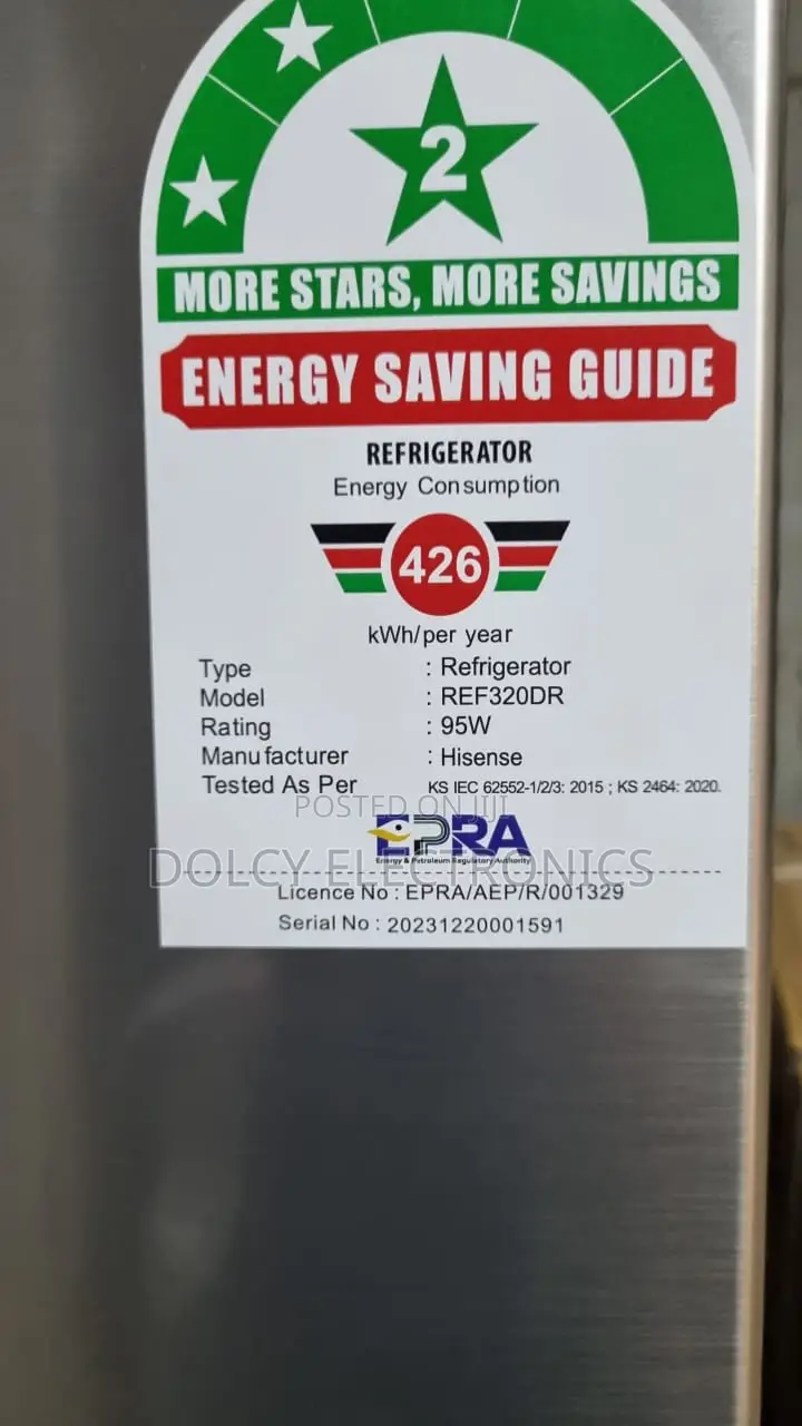 Hisense Ref320dr 320l Double Door Fridge