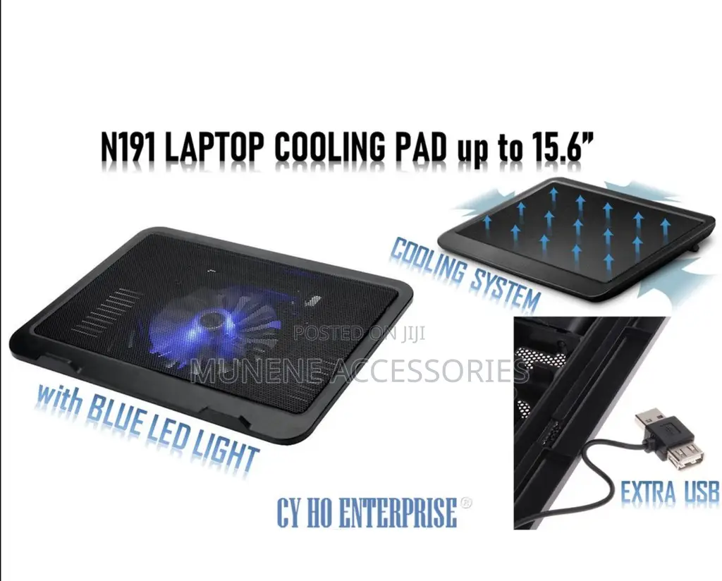 N191 High Performance Super Slim Notebook Cooling Pad -Black