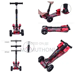 3 Wheel Kick Scooter for Kids With LED Spraying Jet Bluetoot