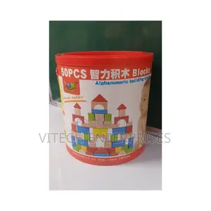 50pcs Wooden Building Blocks