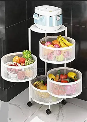 Kitchen Storage Rack With Wheels 4 Layer