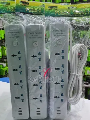 Flame 4 Way Extension With USB Charging Ports and 3M Cable