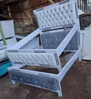 Bed - Tufted Leather Bed