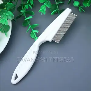 Stainless Steel Pet Flea Comb Grooming Tool, 18cm