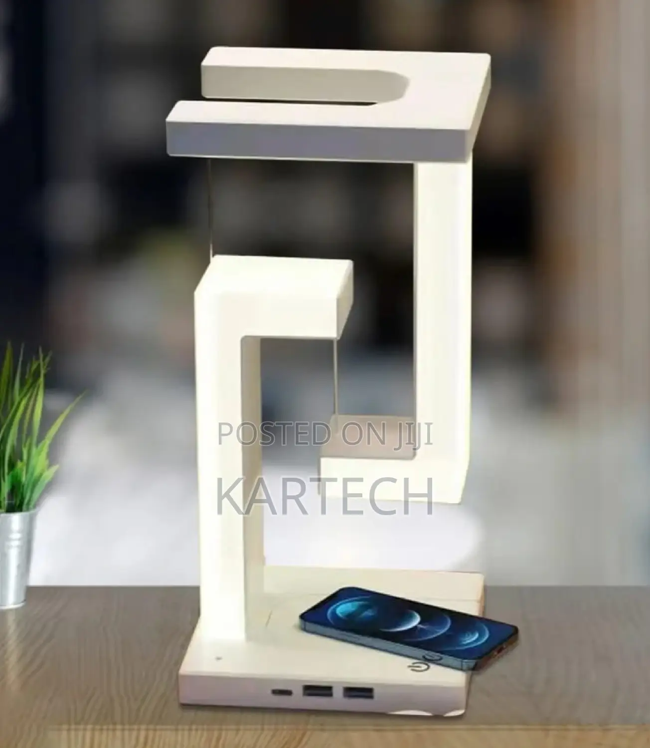 LED Antigravity Night Light With a Wireless Charger