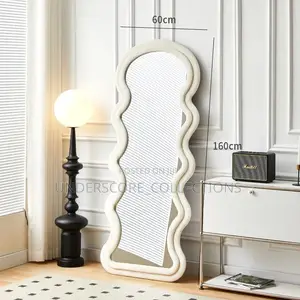 *Decor Mirror Wavy Blocks Modern Decorative Frame Mirror *