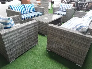 Rattan 6 Seater Outdoor Sofa Plus a Table