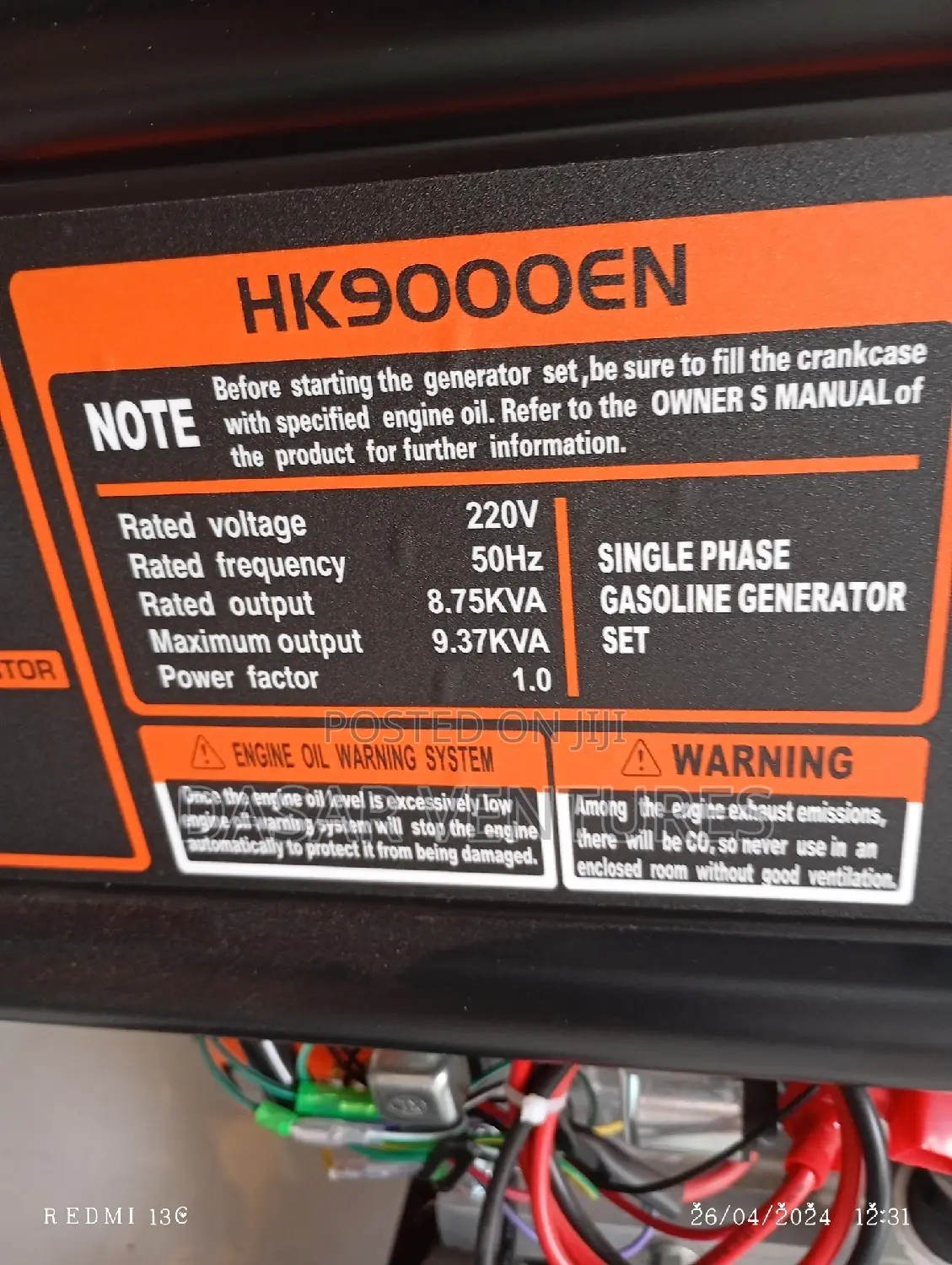 Generator - Hk 9000en 9kva