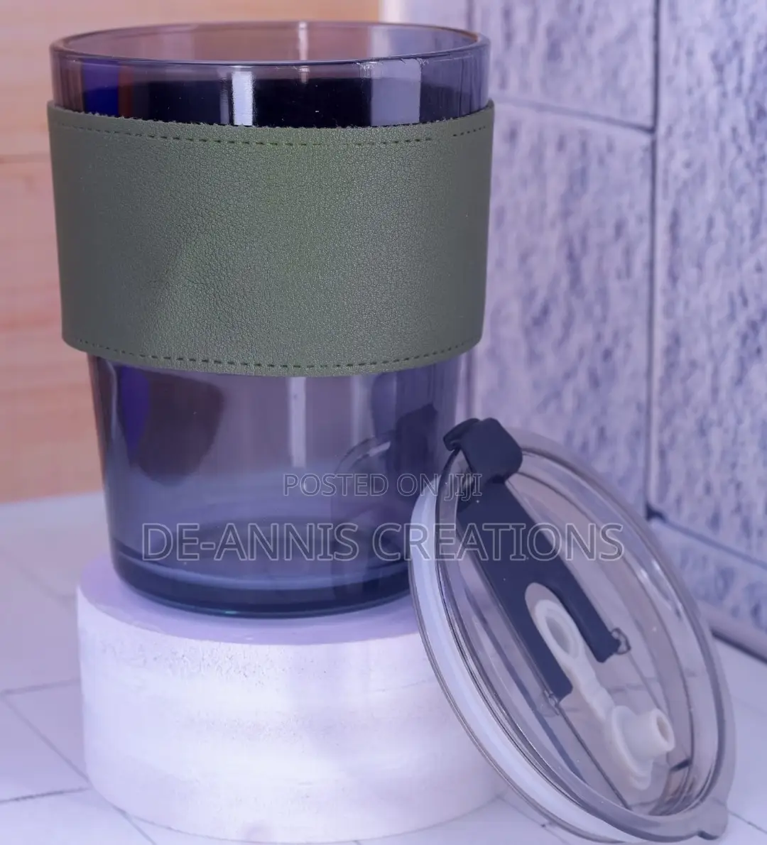 450ml Slub Glass Cup
