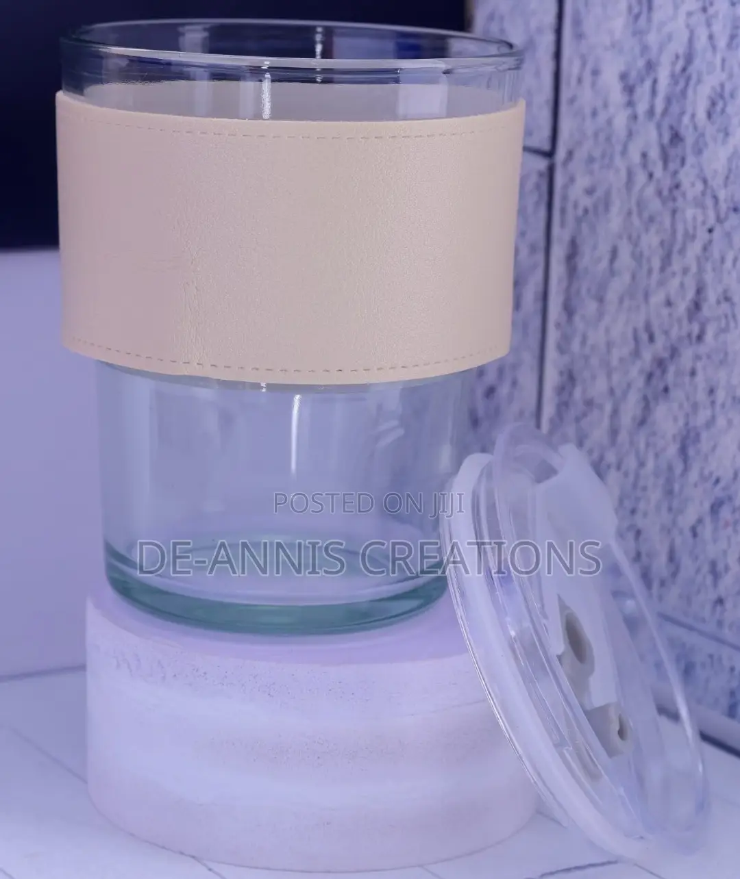 450ml Slub Glass Cup