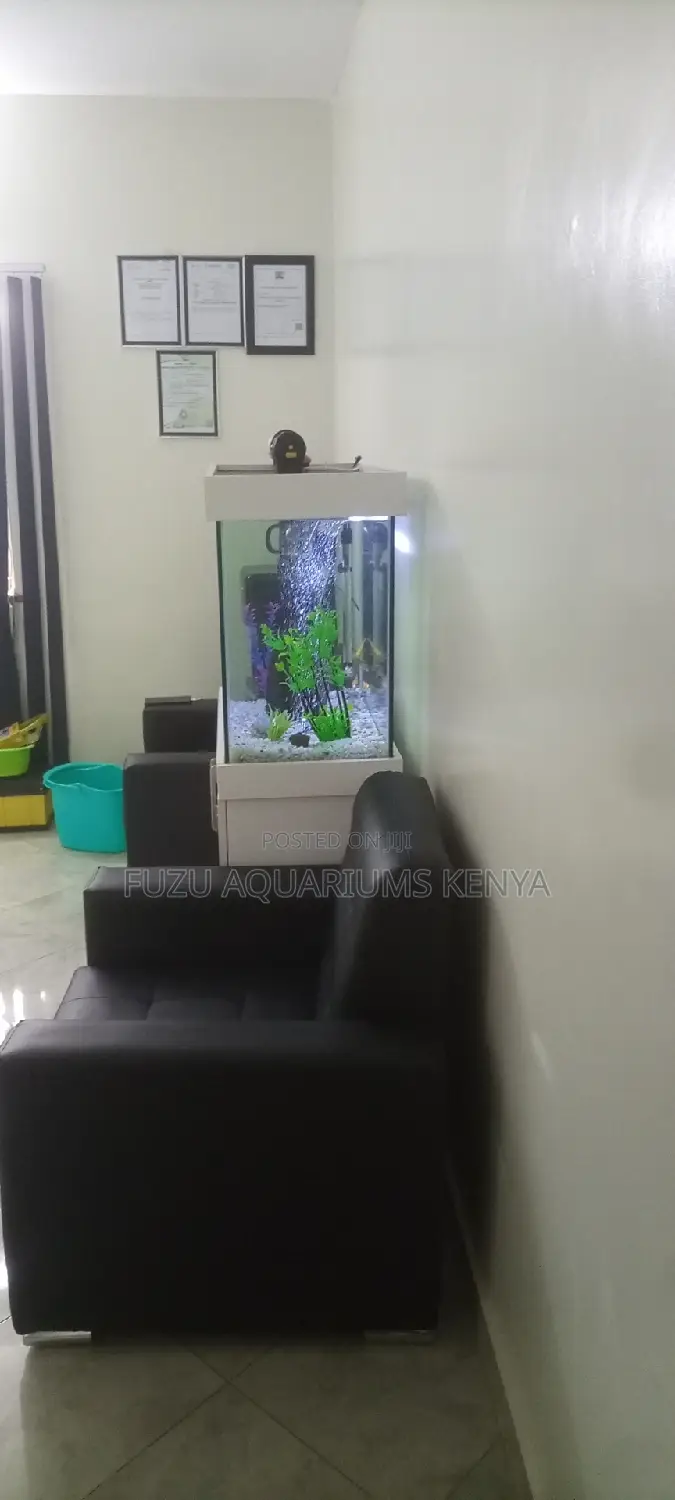 Customize Office Aquarium With Storage Cabinet