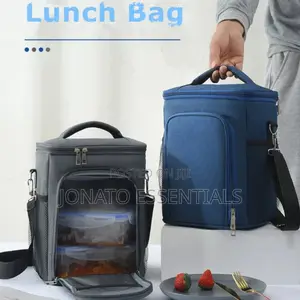 2 Layer Large Capacity Insulated Lunch Box Bag