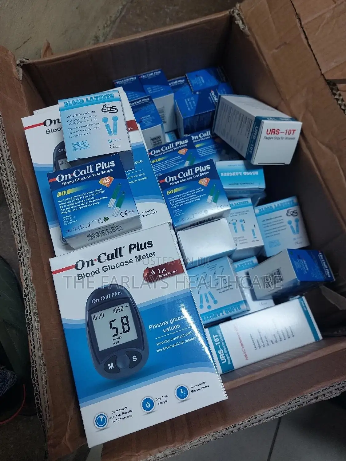 On Call Plus Blood Glucose Meter + Strips + Lancets