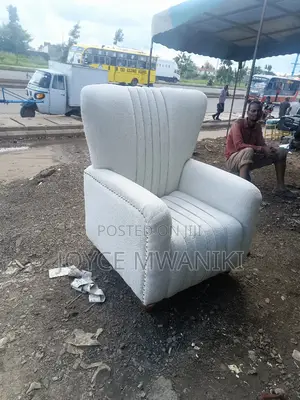 Wing Chair, or King Chair, White 