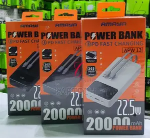 Amaya APW13 22.5 20,000mah Power Bank With Built-in Cables
