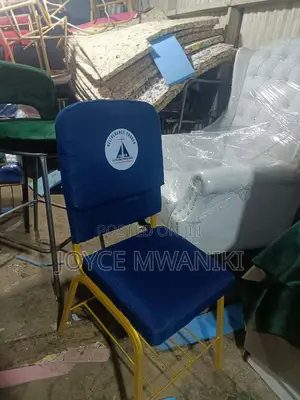 Church Chair, Navy Blue With Logo 