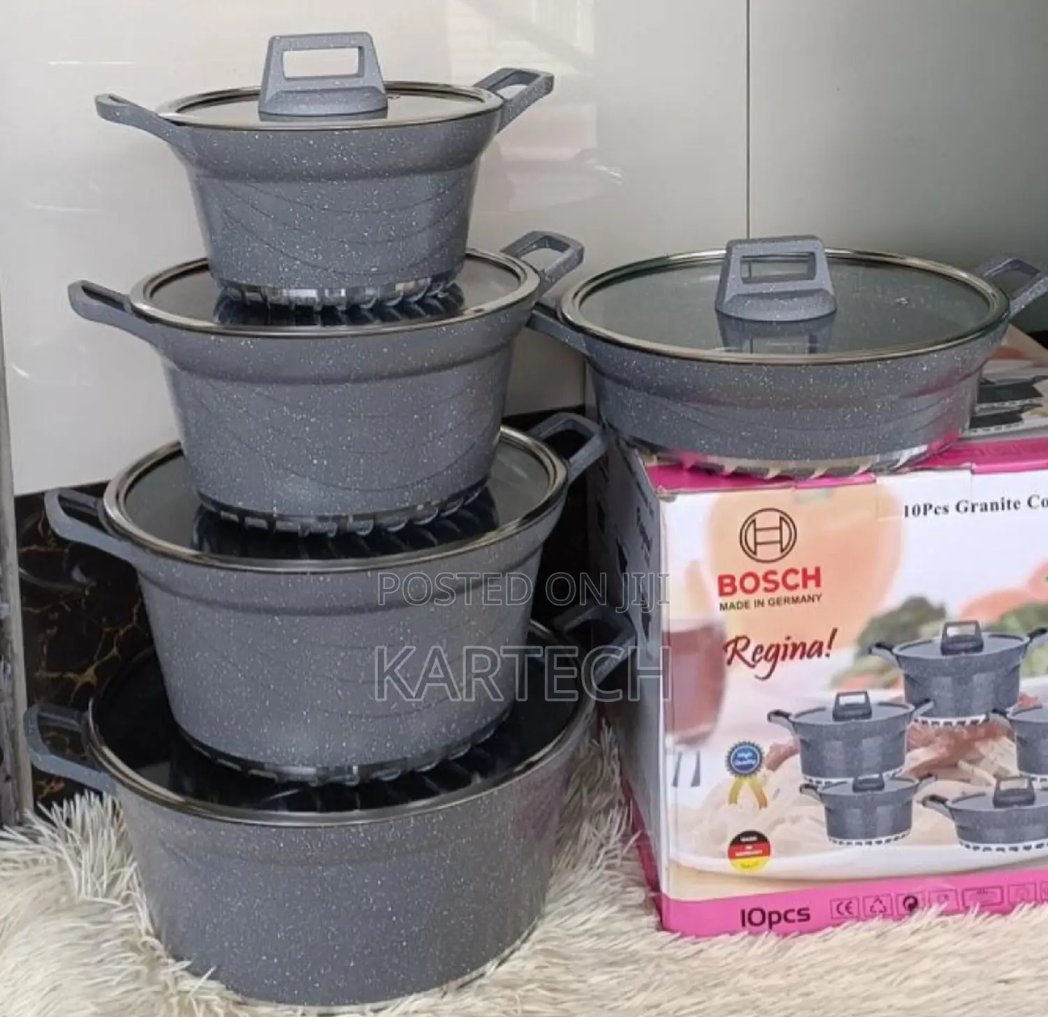 10 PCS Bosch Grey Cookware Set