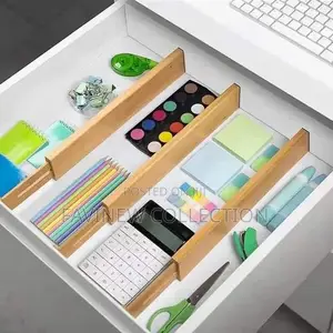 Multifunctional 4pcs Bamboo Drawer Dividers*