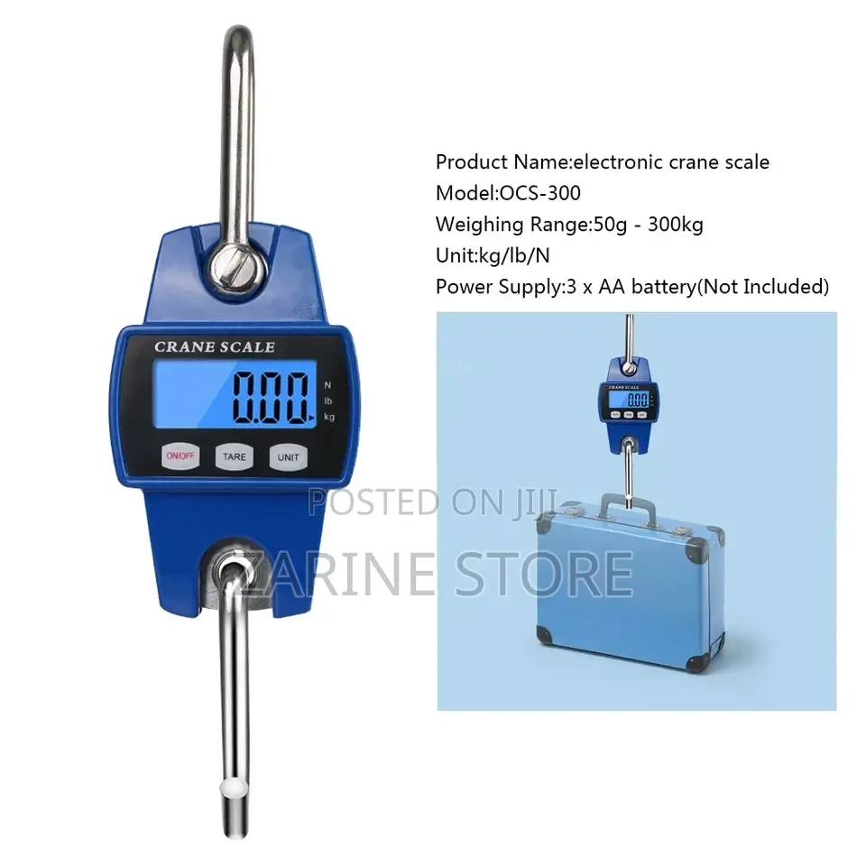 Digital Crane Scale 300kgs Weighing Machine + Batteries