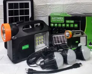 Solar Lamp Gd-102 With Radio, Bluetooth and 3 Bulbs