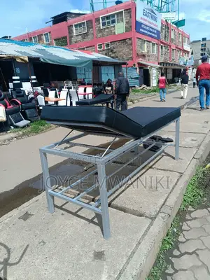 Massage Bed, Black and Silver