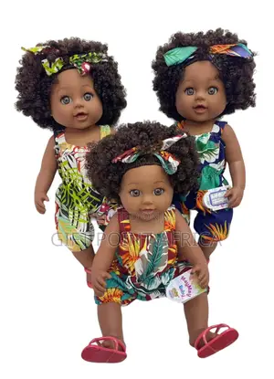 35 Cm Big Africa Doll Will Hair for Kids