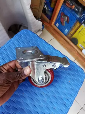 Red Castorwheel With Brake 3"