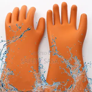 Rubber Gloves, 35KV High Voltage Insulation Non Static