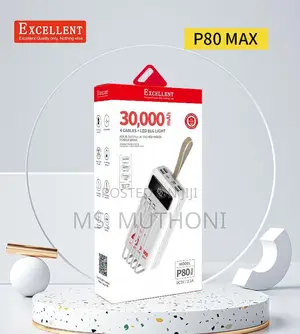 Excellent 30,000 Mah 4 Cable Power Bank