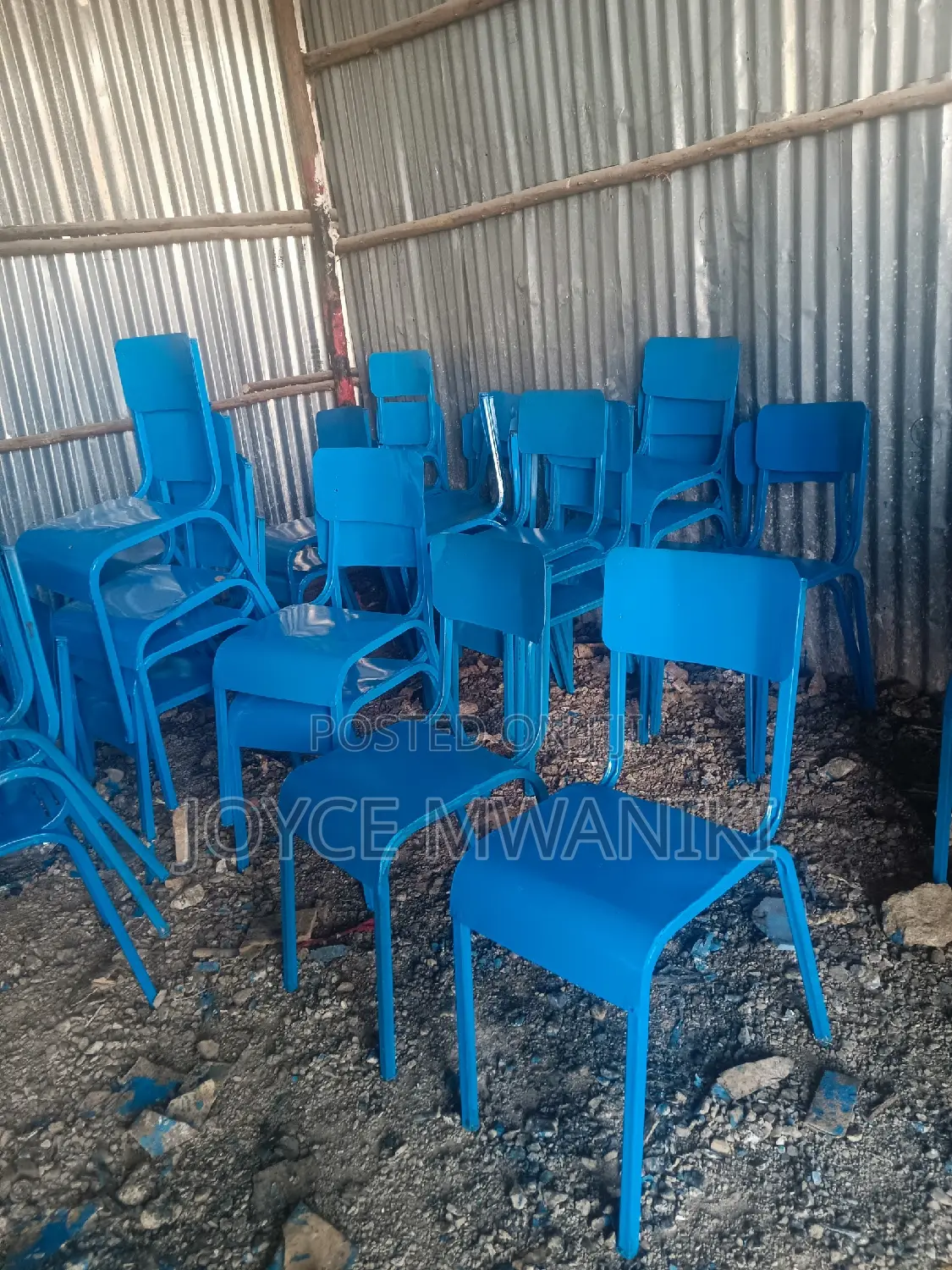 Mabati School Chairs, Sky Blue