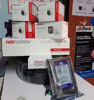 CCTV Security Cameras 4 Complete Set Kit Hikvision 1080P