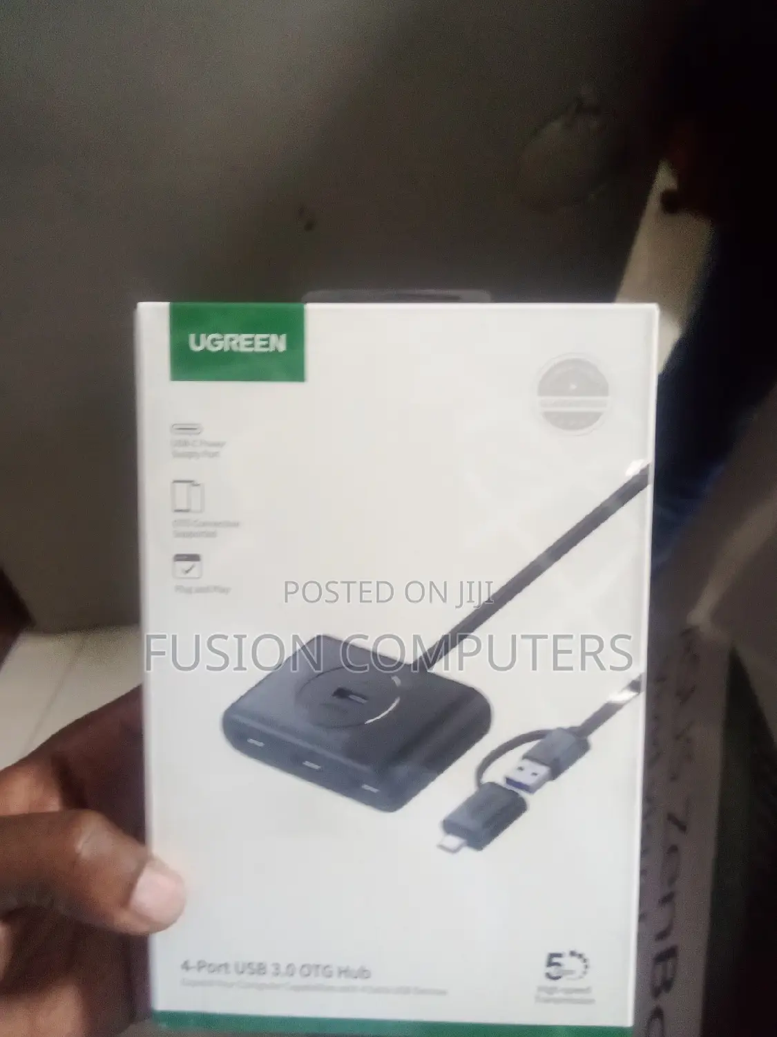UGREEN 4-Port USB3.0 Hub USB-C USB-A 2-in-1 Interface 1M