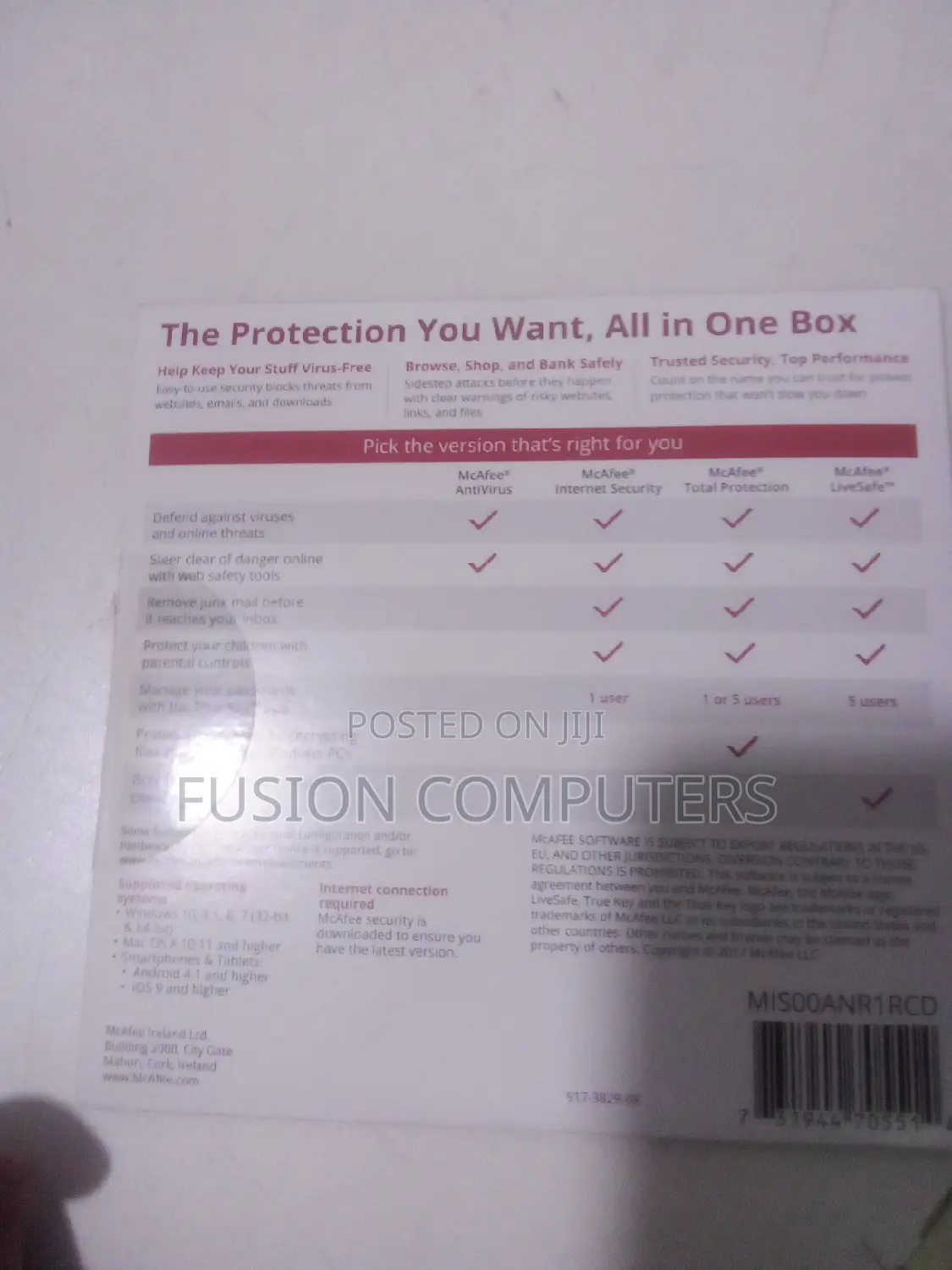 McAfee Internet Security 1 User Sleeve 1 Year