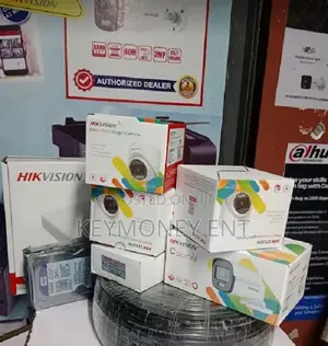 Hikvision Smart Hybrid Colored CCTV Surveillance 4 Cameras