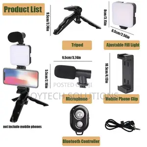 Live Professional Lighting Kit With Microphone Stand.
