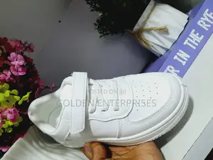 Kid's White Sneakers, Size 25-37