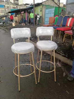 Counter High Stools, Cream White 