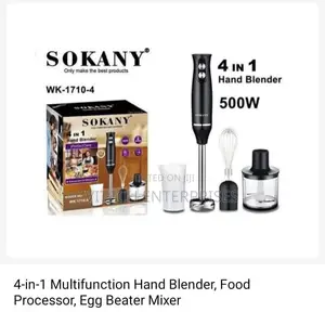 Sokany 4 in 1 Hand Blender Electric for Mixing, Soup, Whisk